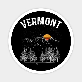 Vintage Retro Vermont State Magnet